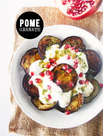 salade aubergine grenade fromage frais feta jamie oliver