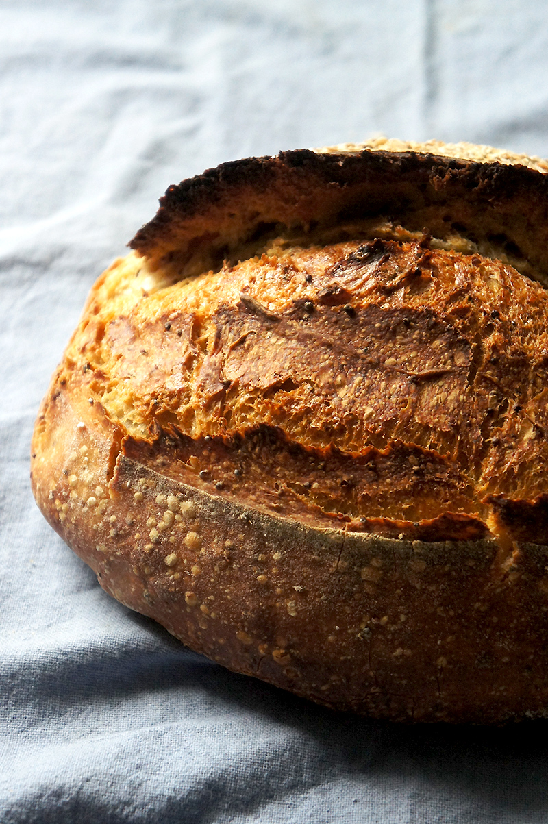 recette du pain au levain et moutarde à l'ancienne