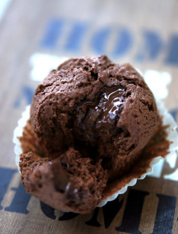 Muffins américains cœur coulant tout chocolat