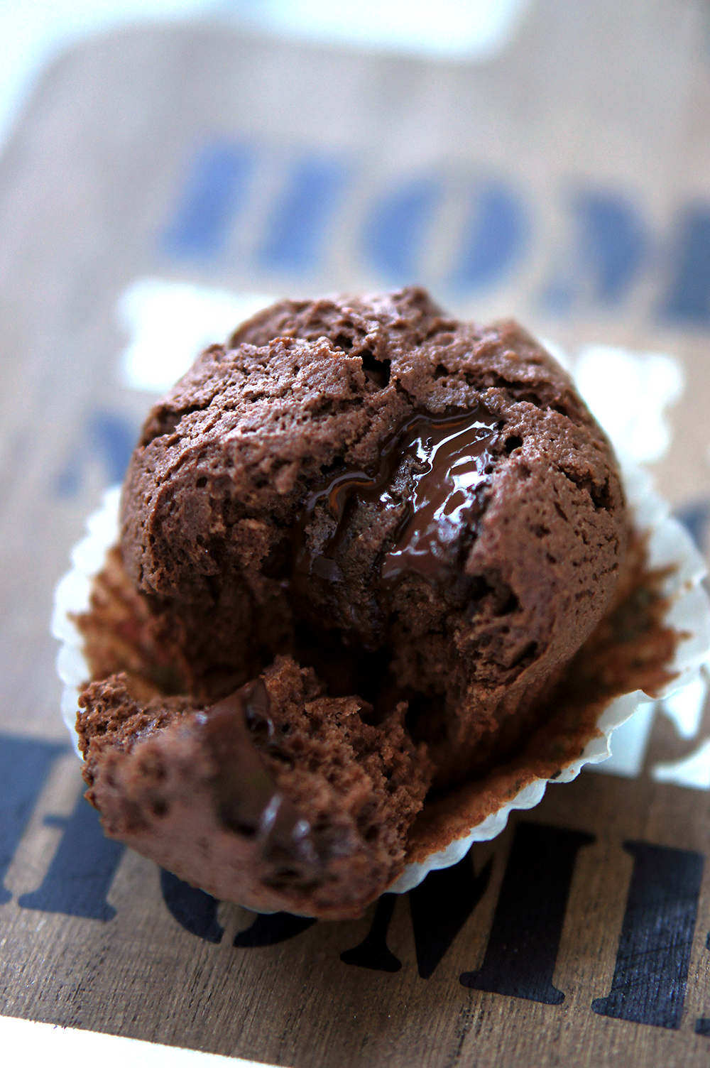 Muffins américains cœur coulant tout chocolat